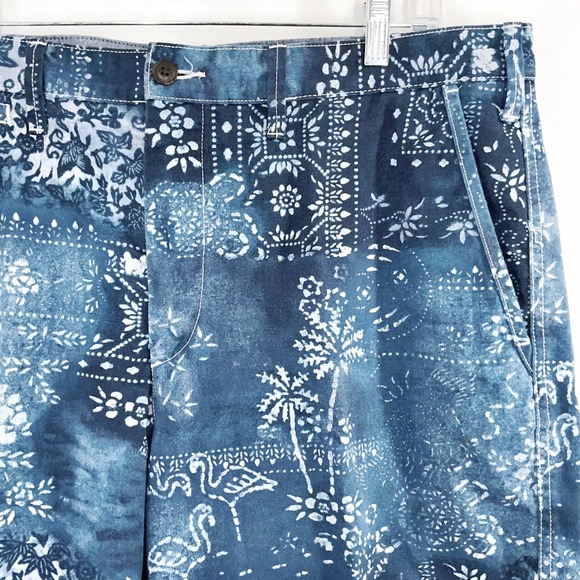 Polo Ralph Lauren Shorts Mens 36 Blue Patchwork Bandana Print Cotton Relaxed Fit - Picture 8 of 10